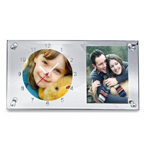 Glass Frame With a Photo and Clock